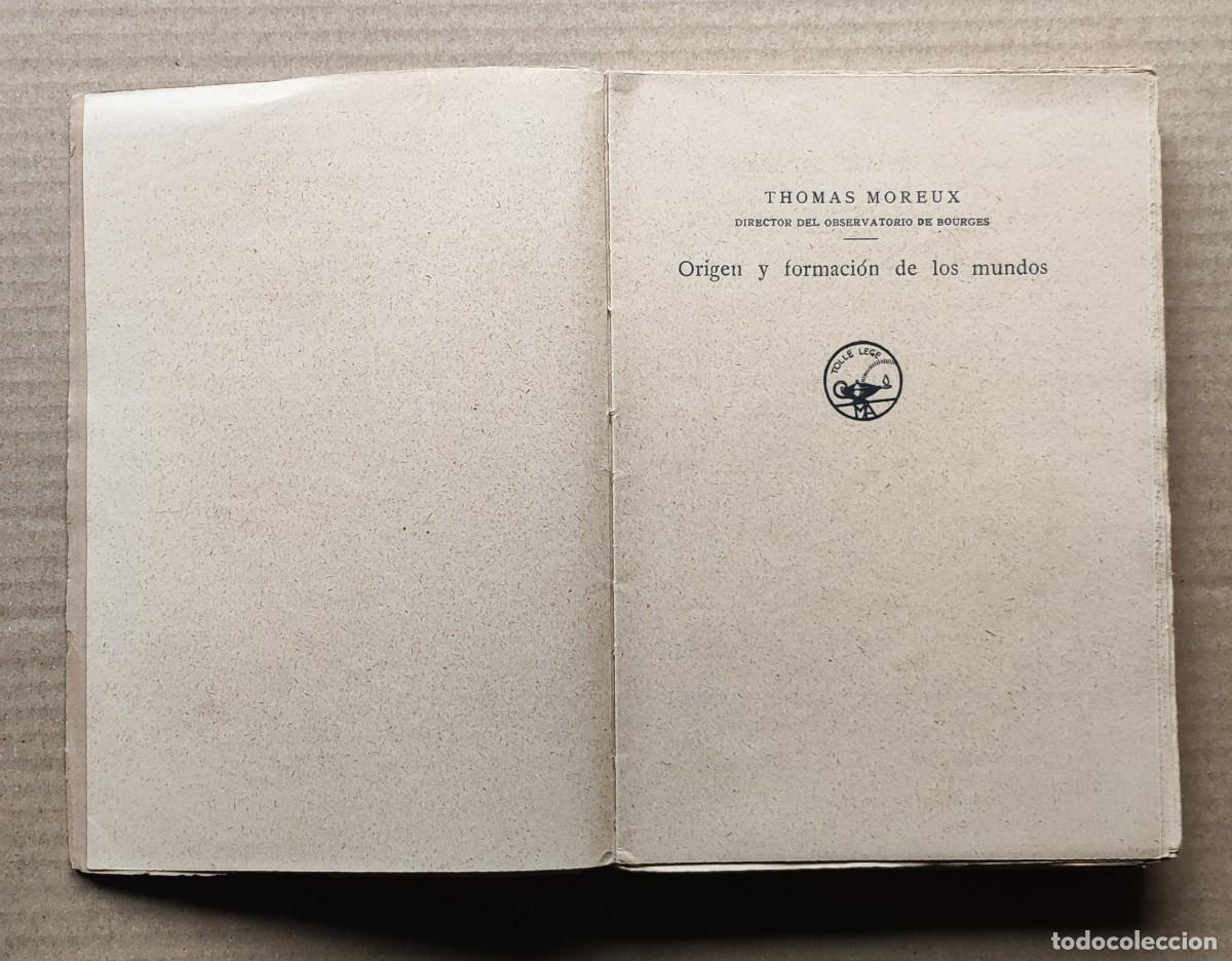 Libros de segunda mano: Origen y formaci&oacute;n de los mundos, Abate Moreux. - Foto 4