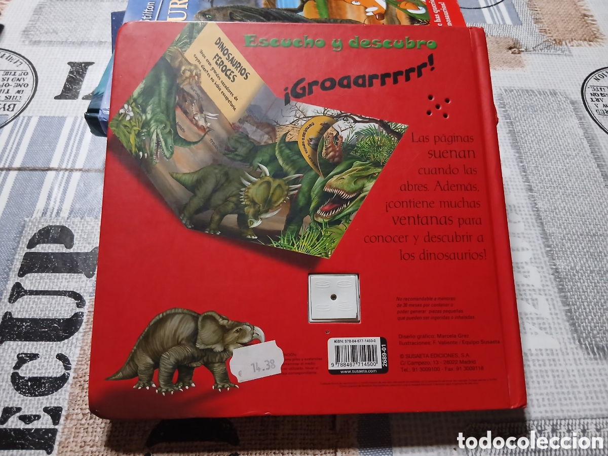 Libros de segunda mano: Libro Dinosaurios &iexcl;Este libro Suena! &iexcl;Y esconde mucho! -Ed. Susaeta- - Foto 2
