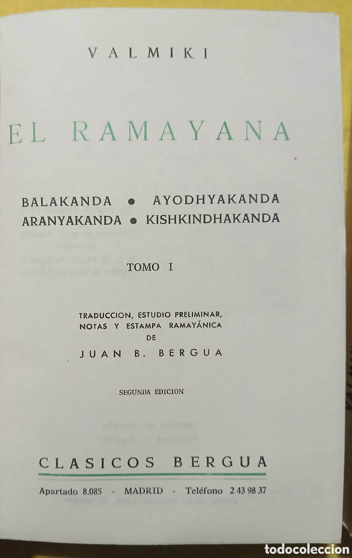 Libros de segunda mano: Valmiki, El Ramayana - Foto 2