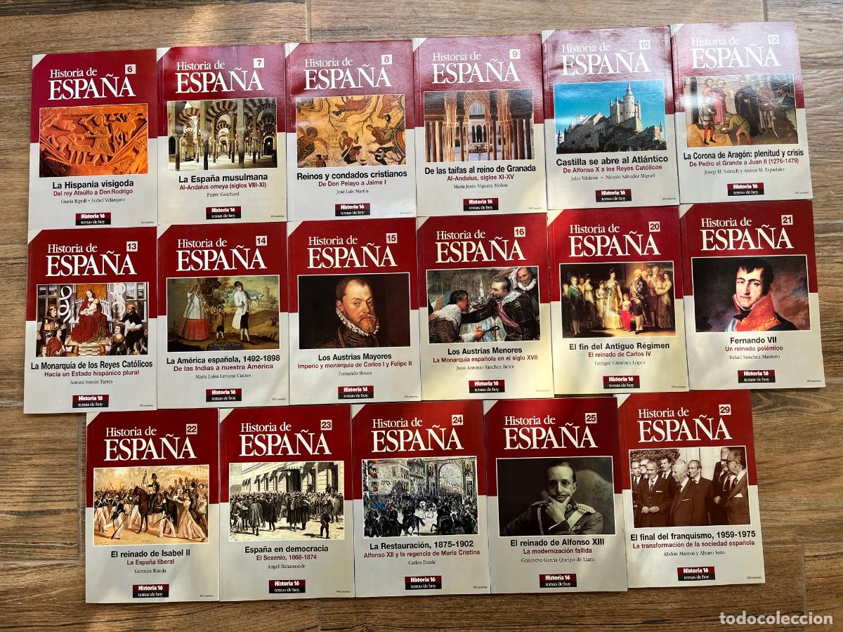 Libros de segunda mano: HISTORIA DE ESPA&Ntilde;A - HISTORIA 16 - 17 ejemplares de los primeros n&uacute;meros