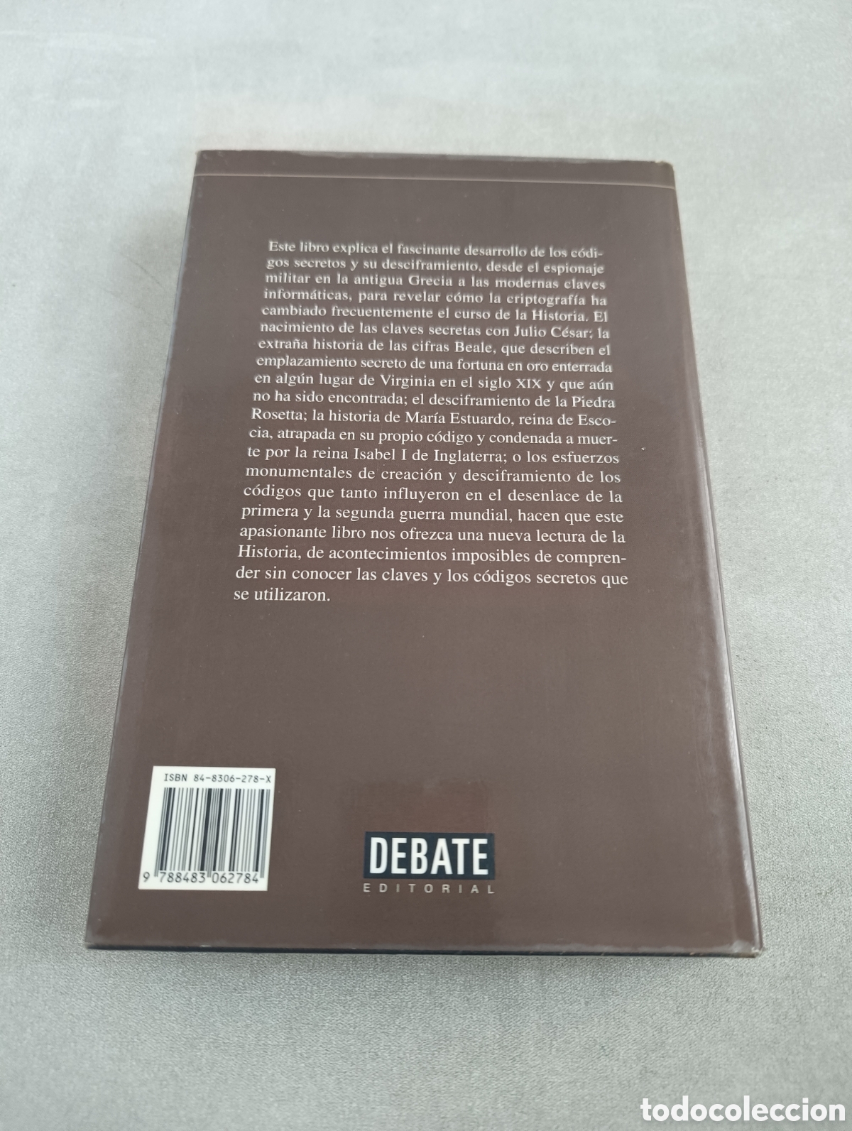 Libros de segunda mano: LOS C&Oacute;DIGOS SECRETOS. El arte y la ciencia de la Criptografia - Simon Singh - Foto 3