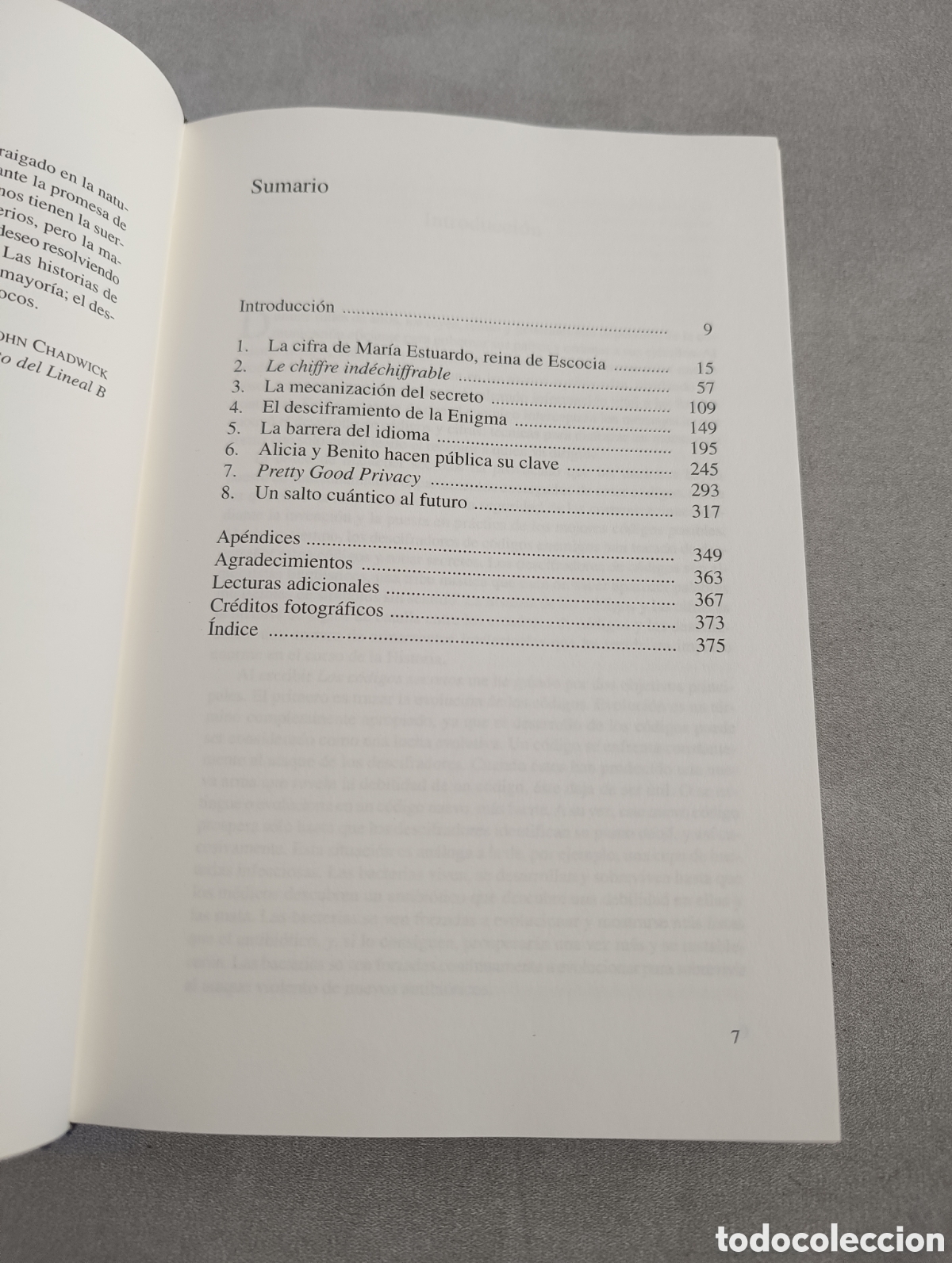Libros de segunda mano: LOS C&Oacute;DIGOS SECRETOS. El arte y la ciencia de la Criptografia - Simon Singh - Foto 6