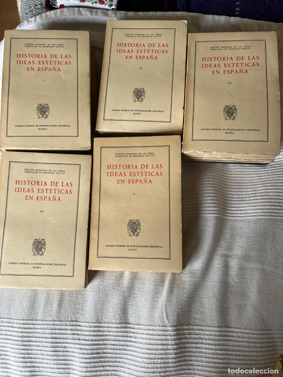Libros de segunda mano: Men&eacute;ndez Pelayo-Historia de las ideas est&eacute;ticas en Espa&ntilde;a, CSIC, 1940