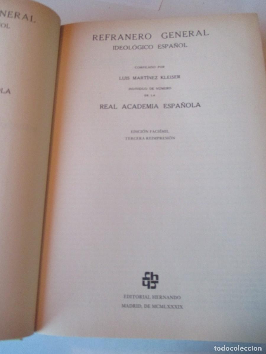 Libros de segunda mano: LUIS MART&Iacute;NEZ KLEISER Refranero general ideol&oacute;gico espa&ntilde;ol w42645 - Foto 2