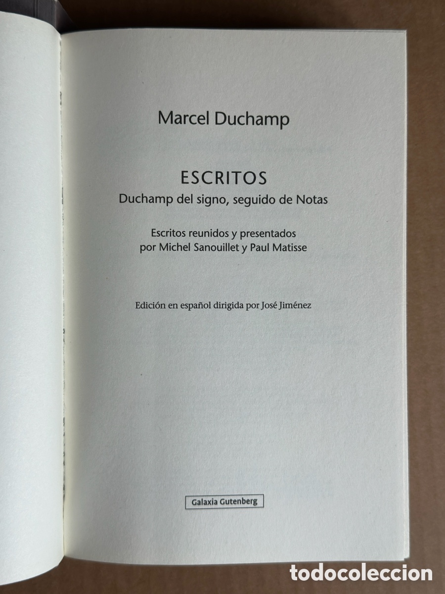 Libros de segunda mano: DUCHAMP, MARCEL. Escritos. - Foto 2