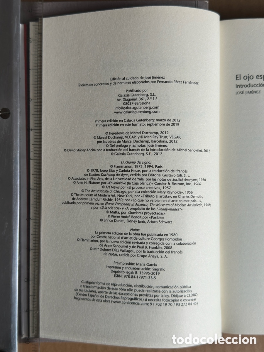 Libros de segunda mano: DUCHAMP, MARCEL. Escritos. - Foto 3