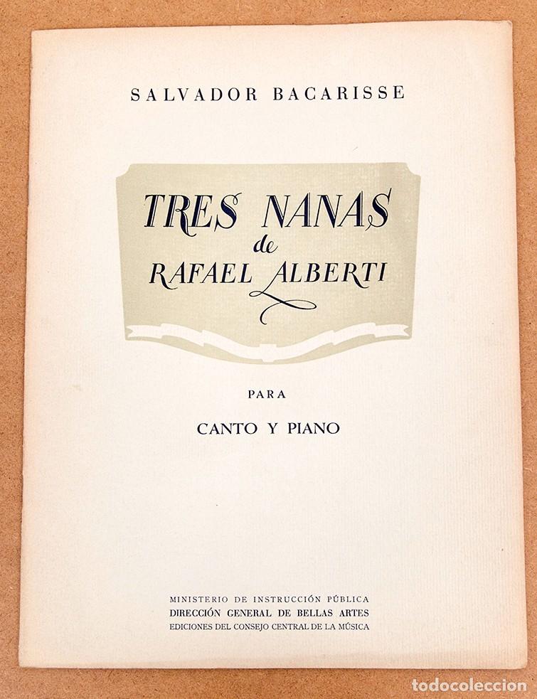 Libros de segunda mano: SALVADOR BACARISSE - TRES NANAS DE RAFAEL ALBERTI- 1938