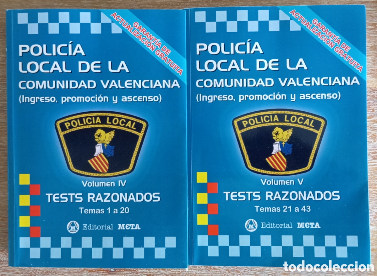 Libros de segunda mano: POLICIA LOCAL DE LA COMUNIDAD VALENCIANA TESTS RAZONADOS IV Y V