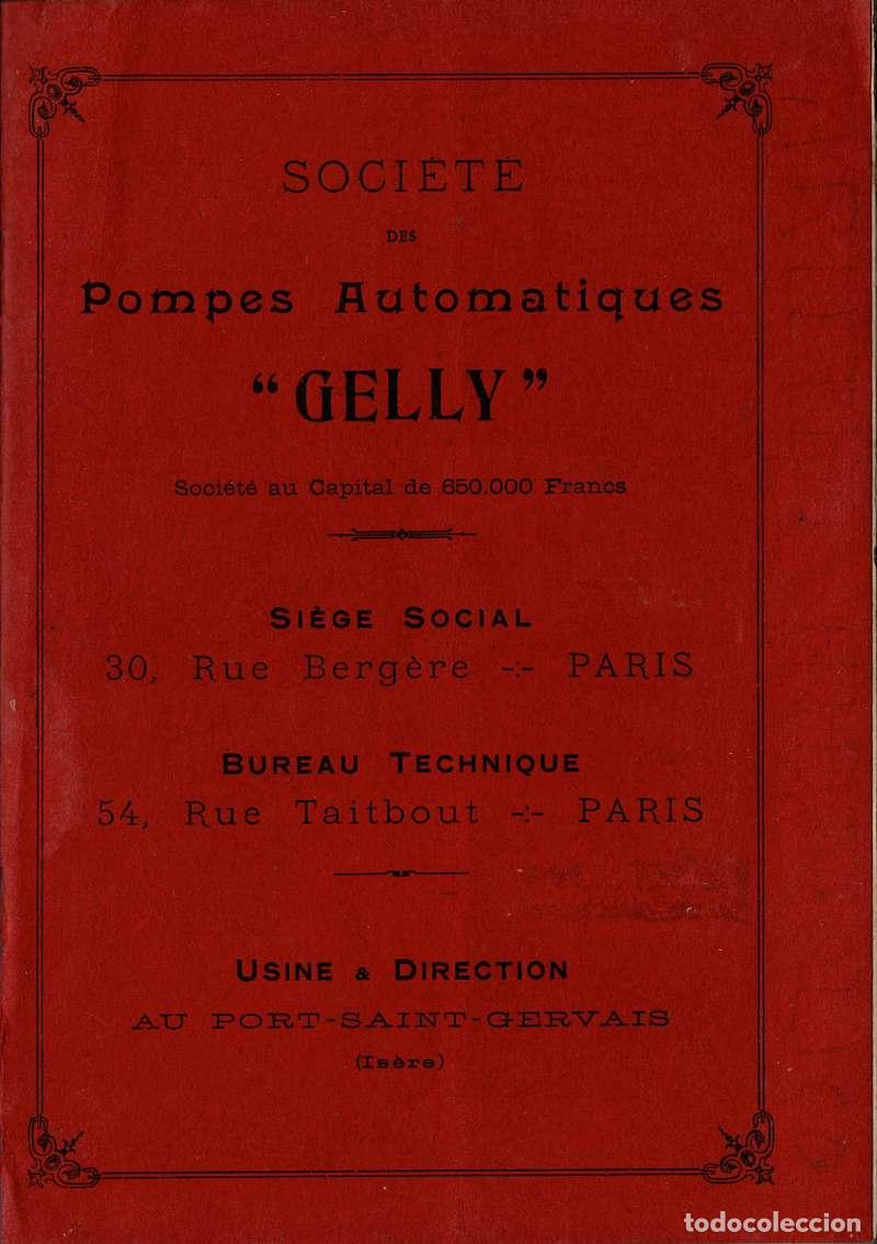 Libros de segunda mano: Societ&eacute; des Pompes Automatiques Gelly