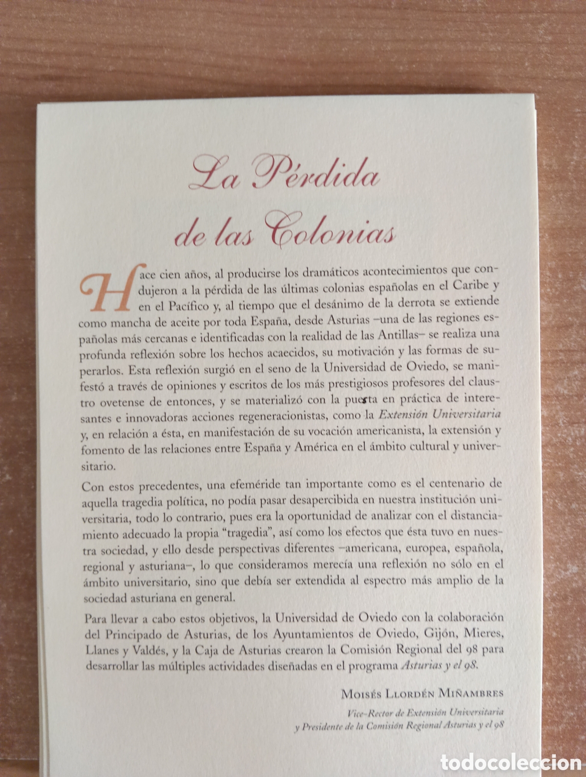 Libros de segunda mano: La p&eacute;rdida de las colonias, 1898, Universidad de Oviedo