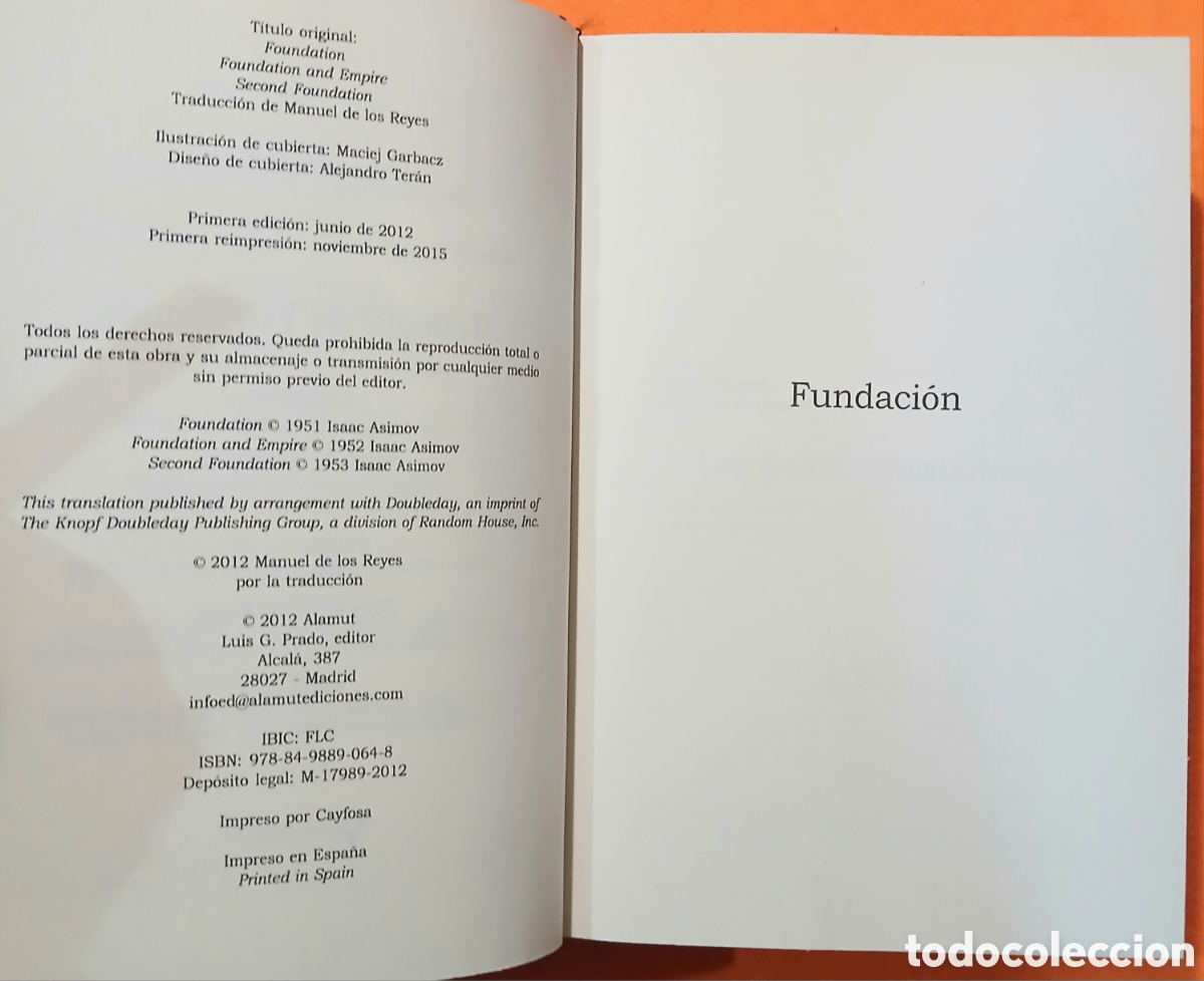 Libros de segunda mano: Asimov, trilogia fundaci&oacute;n - Foto 4