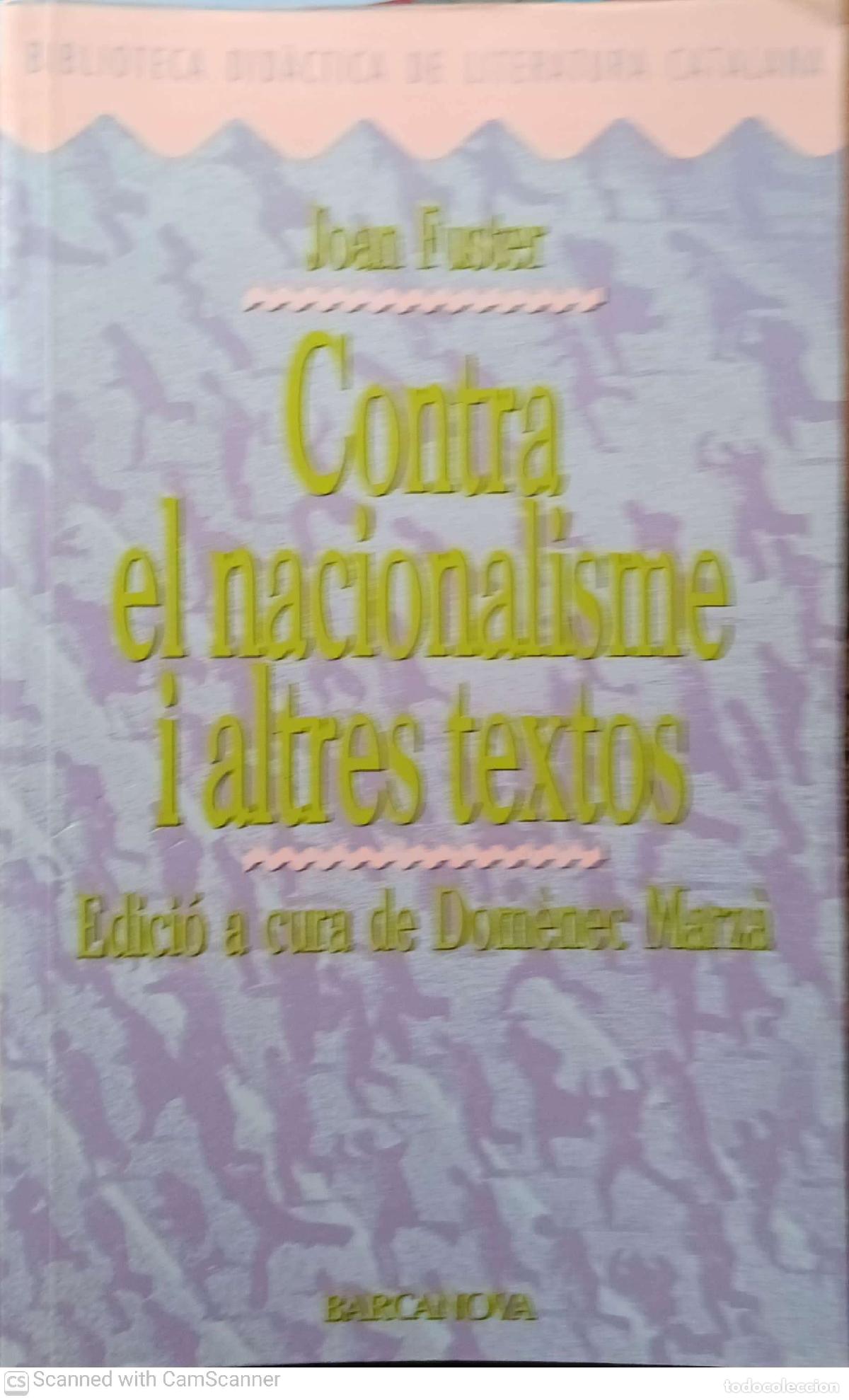 Libros de segunda mano: Contra el nacionalisme i altres textos - Joan Fuster