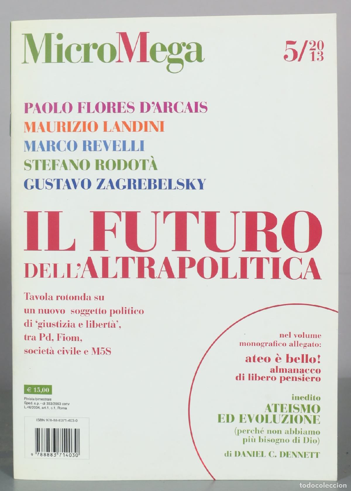 Libros de segunda mano: MicroMega - Il futuro dell'altrapolitica. 5 / 2013