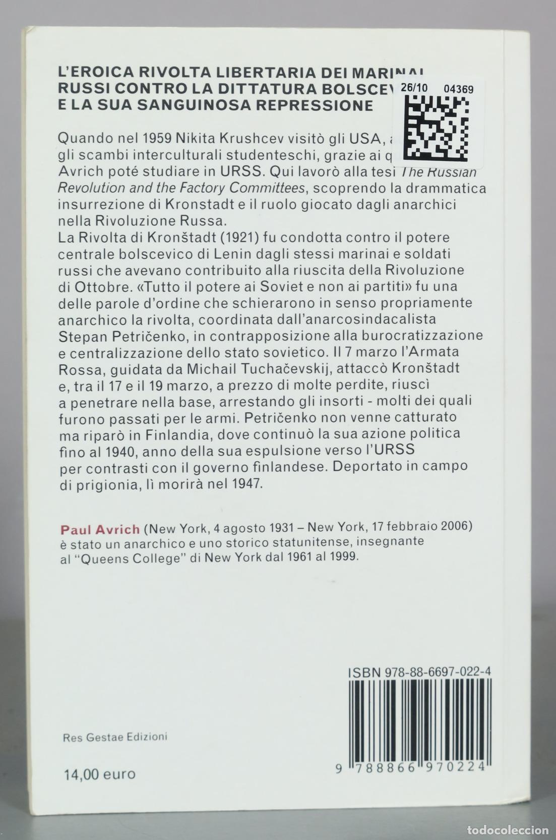 Libros de segunda mano: Kronstadt - Paul Avrich - Res Gestae - Foto 2