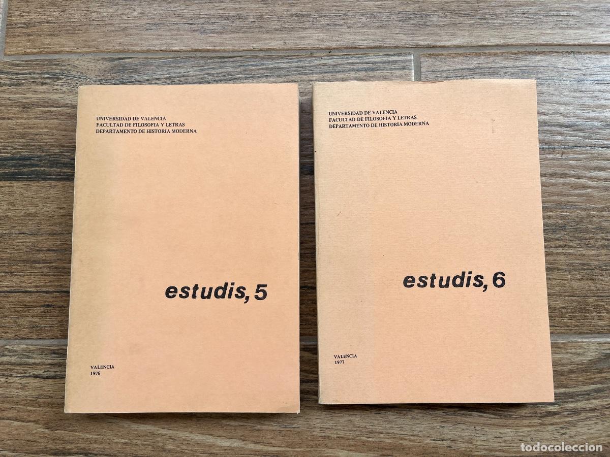 Libros de segunda mano: ESTUDIS DEPARTAMENTO DE HISTORIA MODERNA - UNIVERSIDAD DE VALENCIA - N&Uacute;MEROS 5 y 6