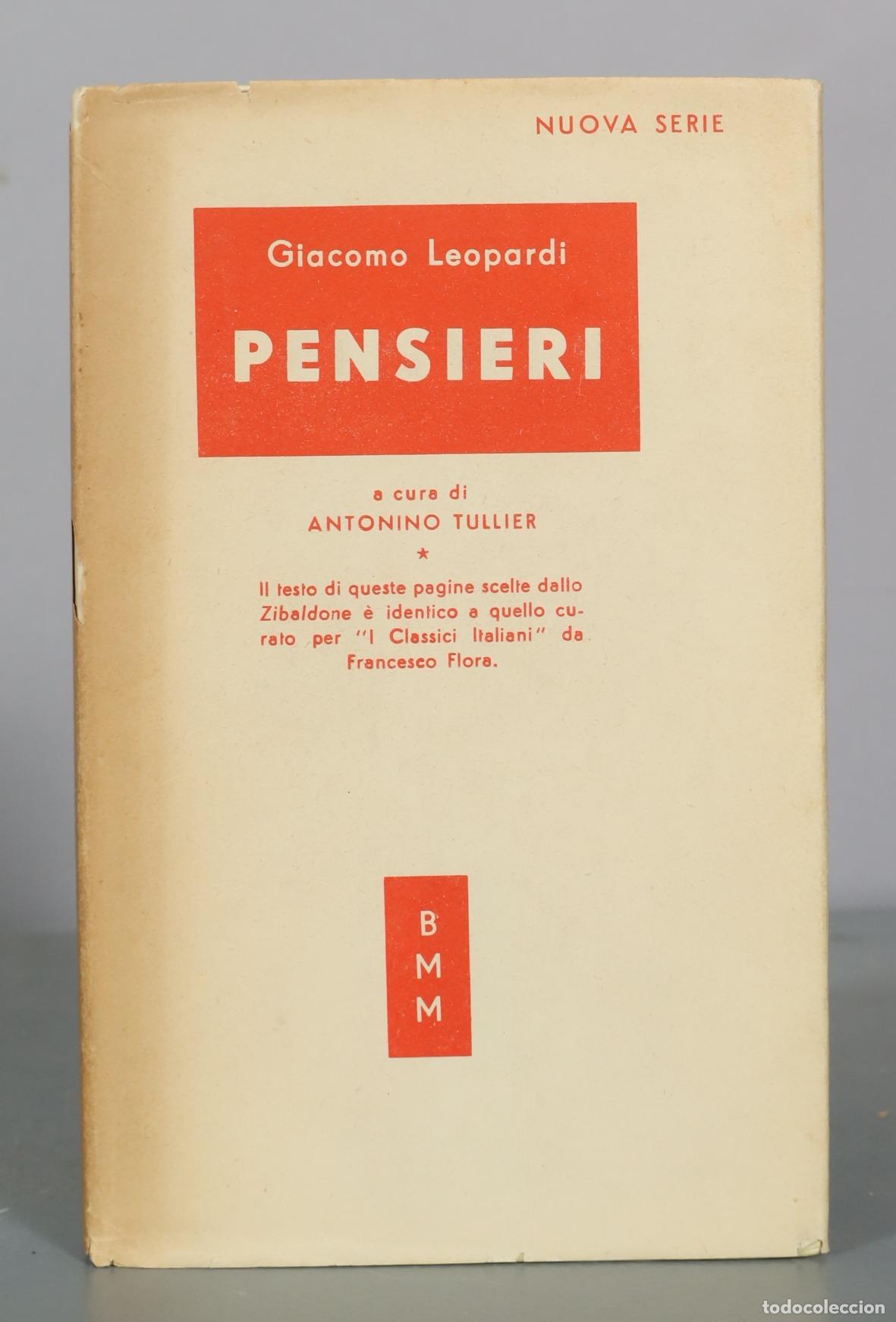 Libros de segunda mano: Pensieri - Giacomo Leopardi - BMM