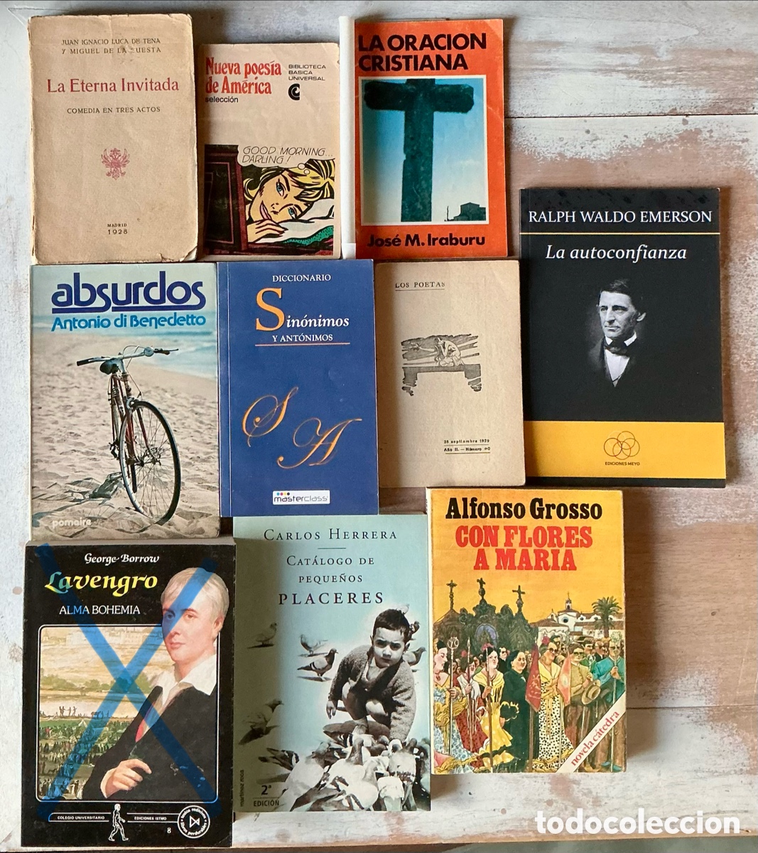 Libros de segunda mano: Lote de nueve libros de diferentes tem&aacute;ticas y autores.