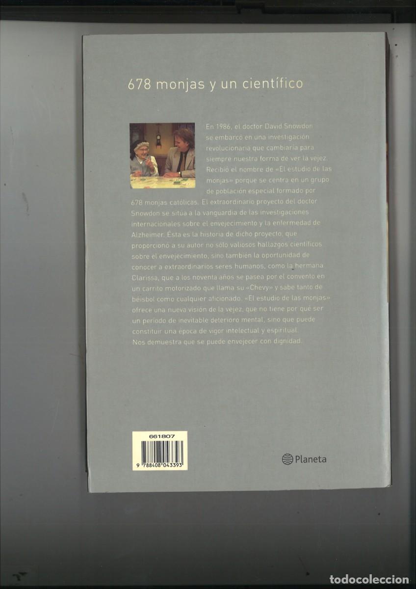Libros de segunda mano: 678 MONJAS Y UN CIENTIFICO. David Snowdon - Foto 2