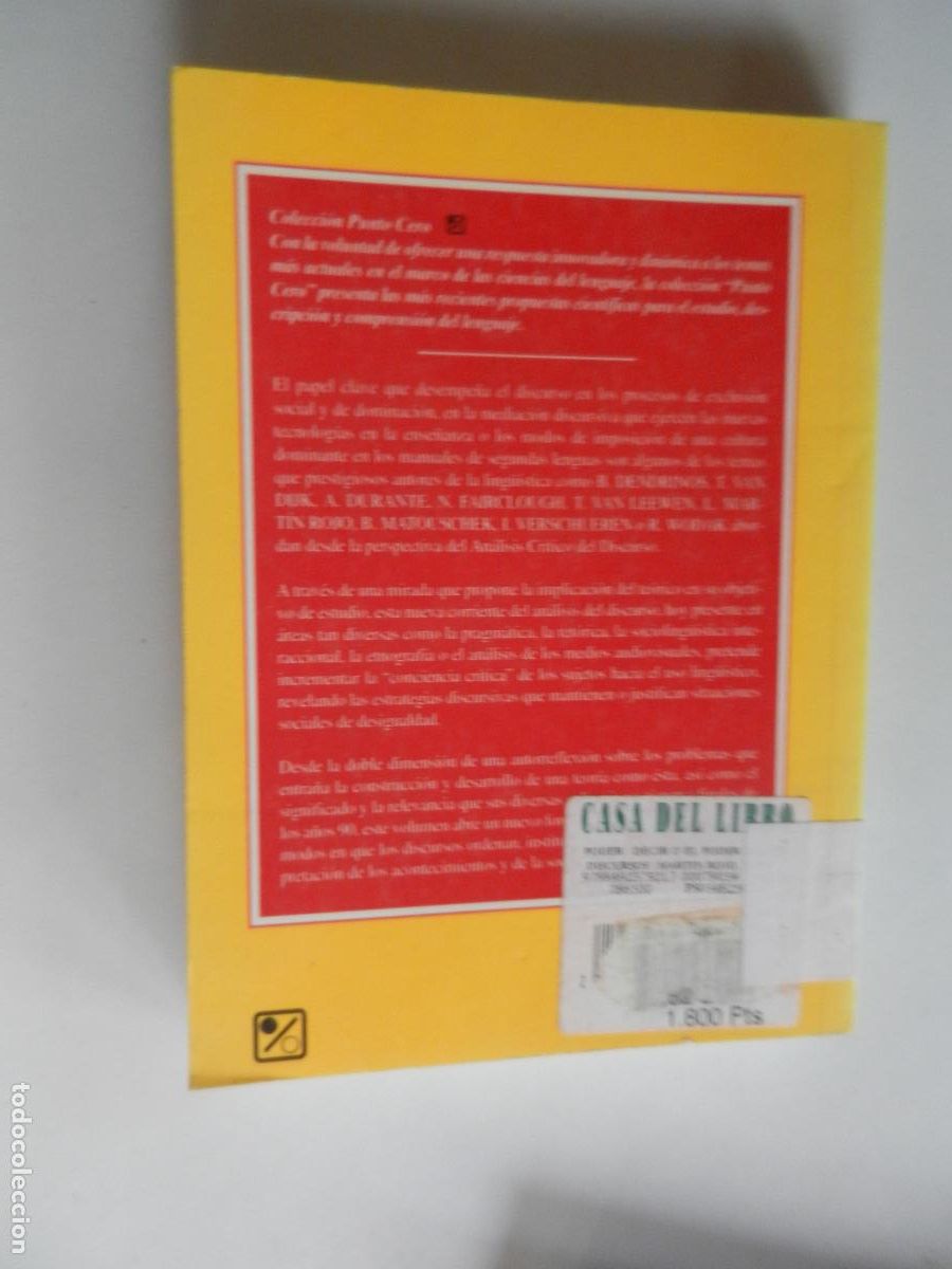 Libros de segunda mano: PODER DECIR NO - O EL PODER DE LOS DISCURSOS - LUISA MARTIN ROJO 1998 - ARRECIFE - Foto 7
