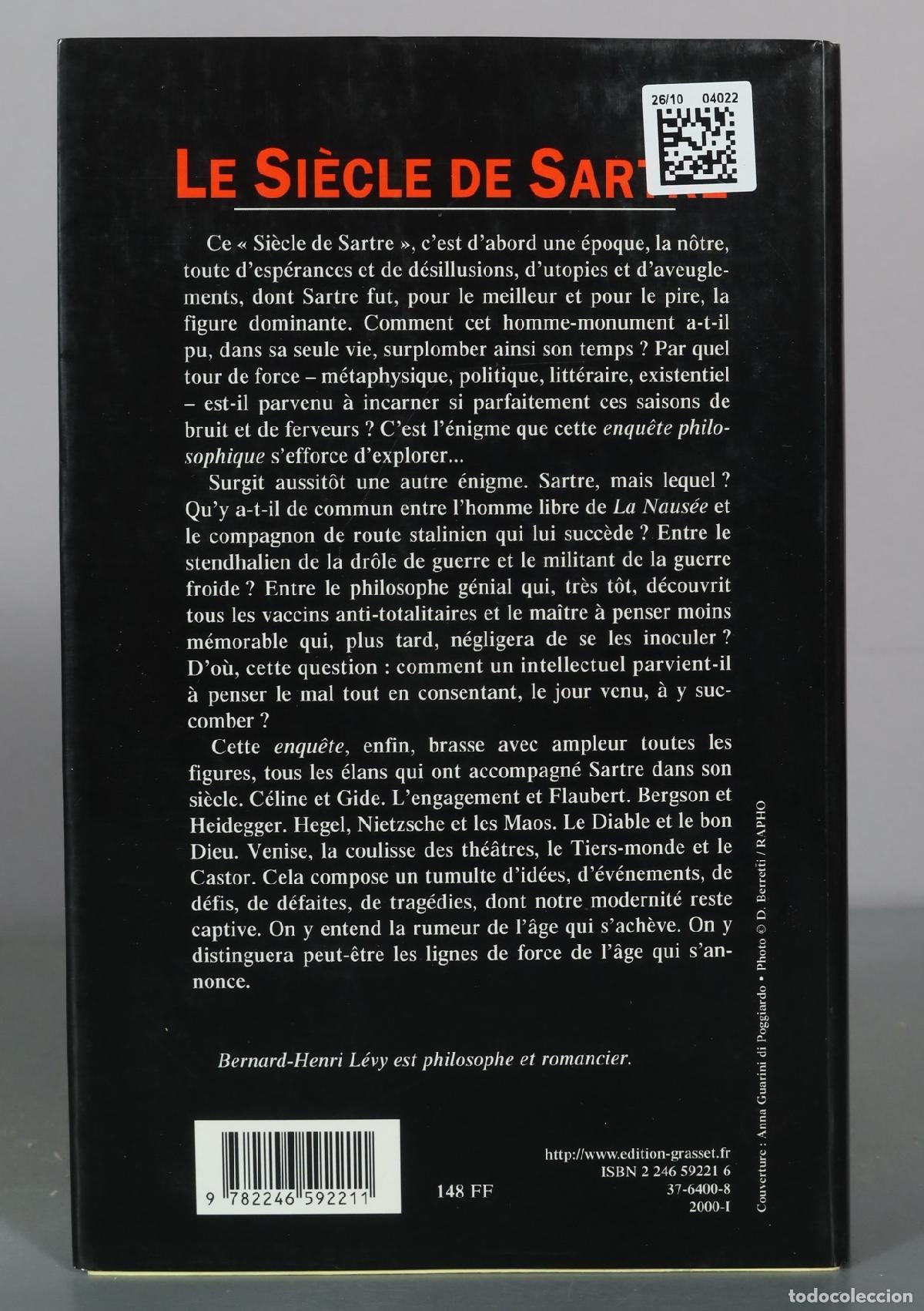 Libros de segunda mano: Le Si&egrave;cle de Sartre - Bernard-Henri L&eacute;vy - Grasset - Foto 2