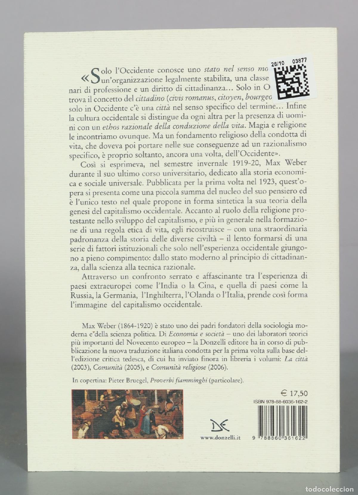 Libros de segunda mano: Storia economica - Max Weber - Donzelli - Foto 2