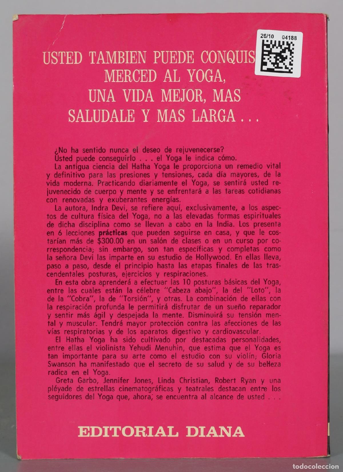 Libros de segunda mano: Yoga para todos - Indra Devi - Editorial Diana - Foto 2