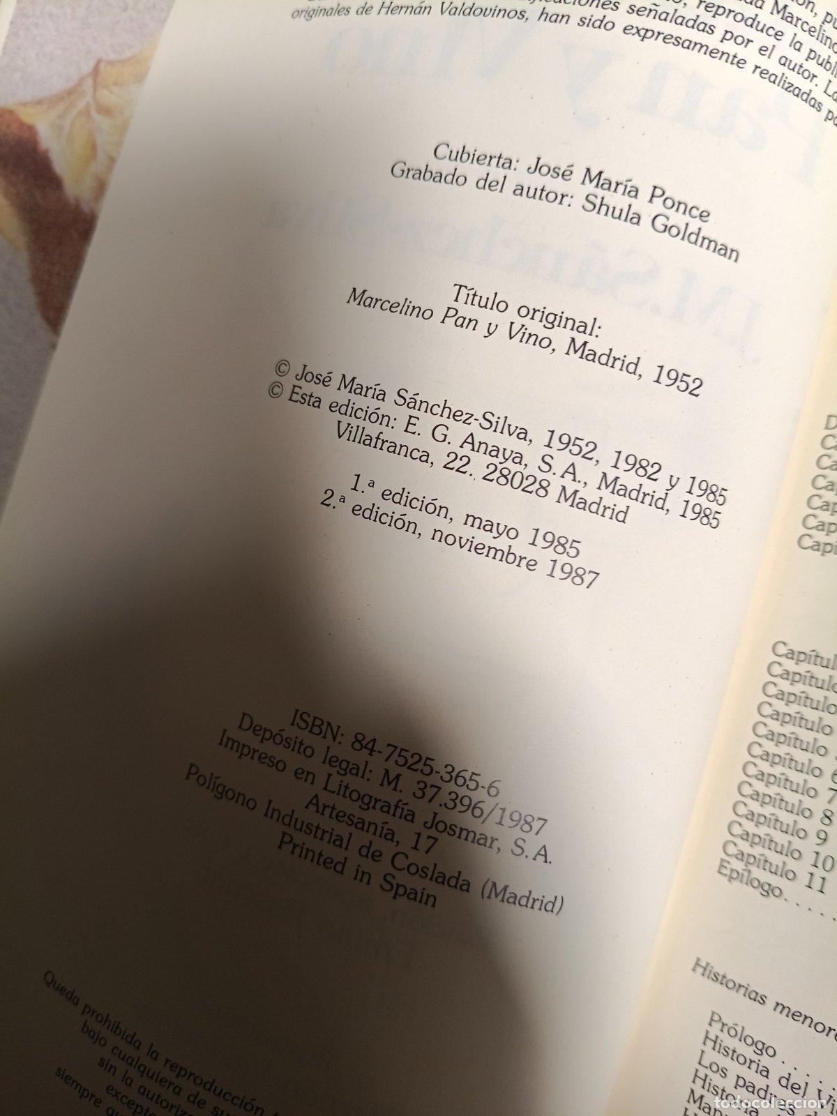 Libros de segunda mano: Marcelino pan y vino | J.M. Sanchez Silva | Anaya - Foto 3