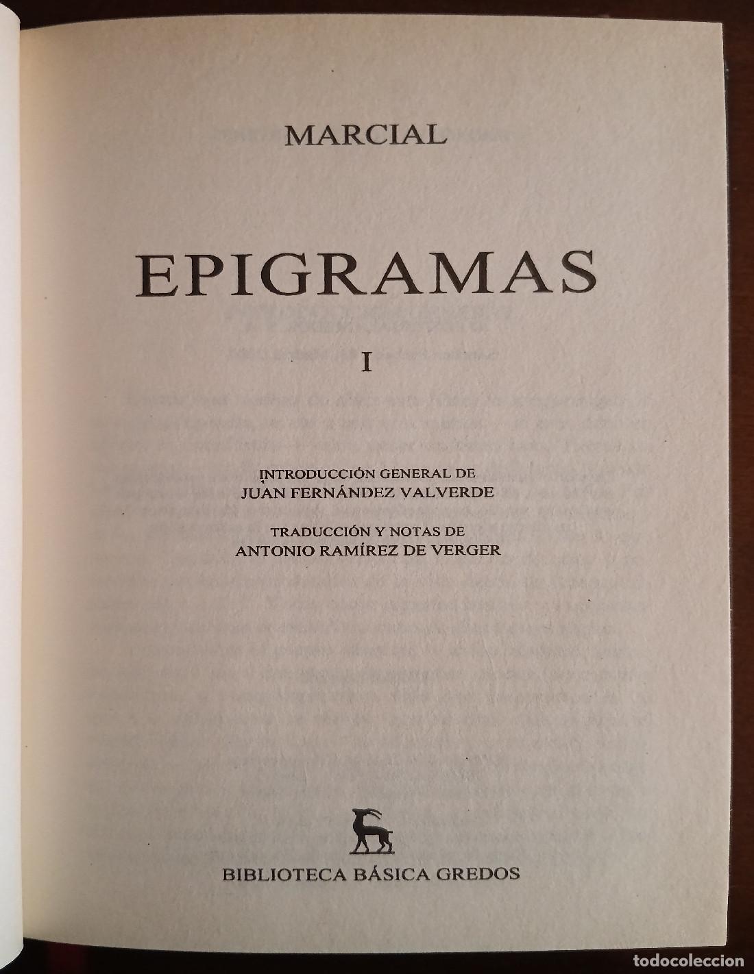 Libros de segunda mano: EPIGRAMAS. 2 TOMOS. MARCIAL. Editorial Gredos. 2001. - Foto 2