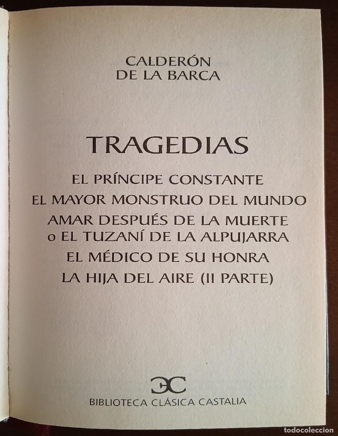 Libros de segunda mano: TRAGEDIAS. CALDER&Oacute;N DE LA BARCA, Pedro. Editorial Castalia. 2001. - Foto 2