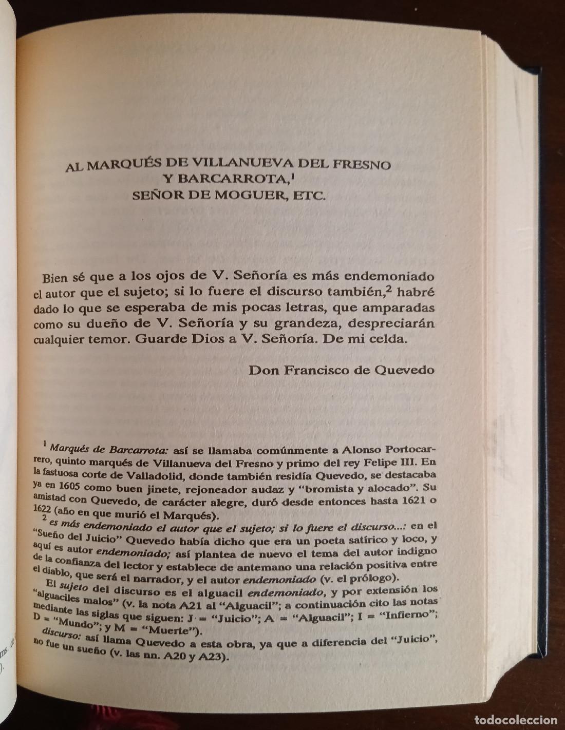 Libros de segunda mano: SUE&Ntilde;OS Y DISCURSOS. QUEVEDO, Francisco de. Editorial Castalia. 2001. - Foto 4