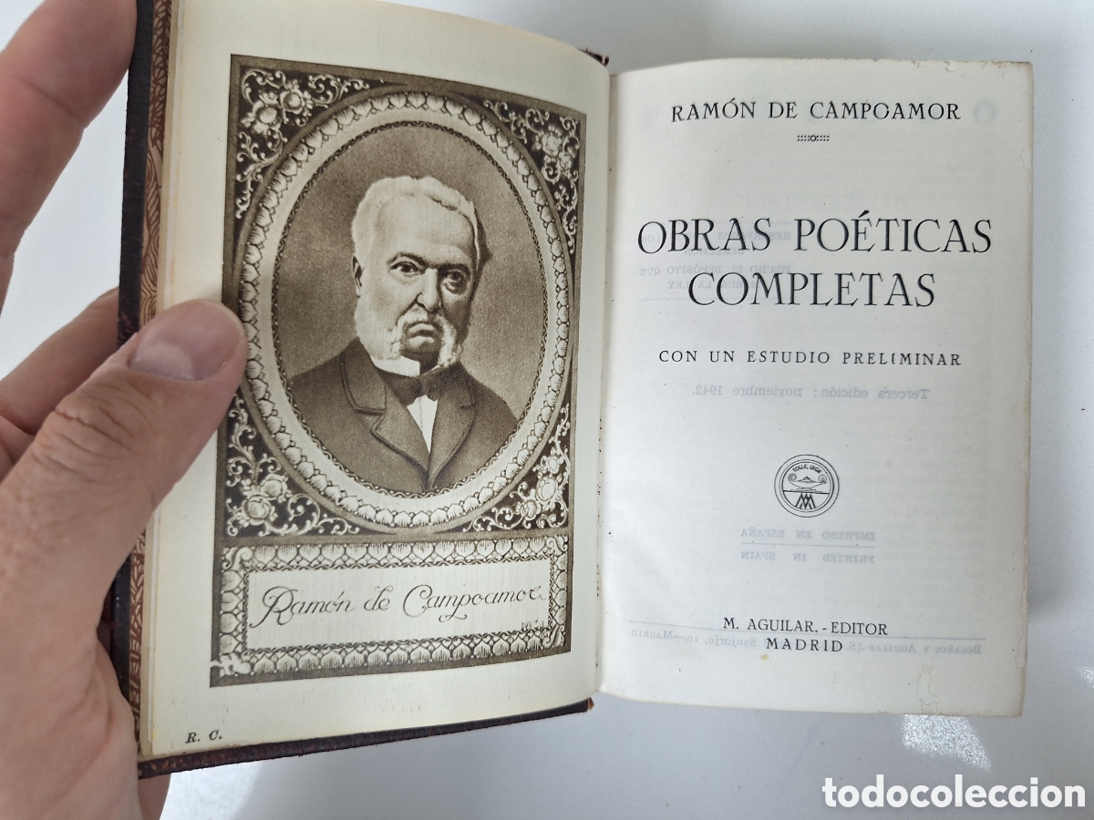 Libros de segunda mano: CAMPOAMOR, Obras poeticas completas, Aguilar, 1942
