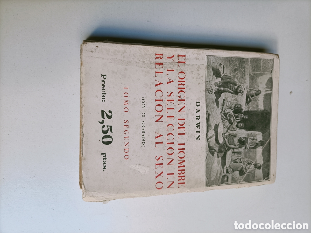 Libros de segunda mano: El origen del hombre y la selecci&oacute;n en relaci&oacute;n al sexo Darwin tomo segundo