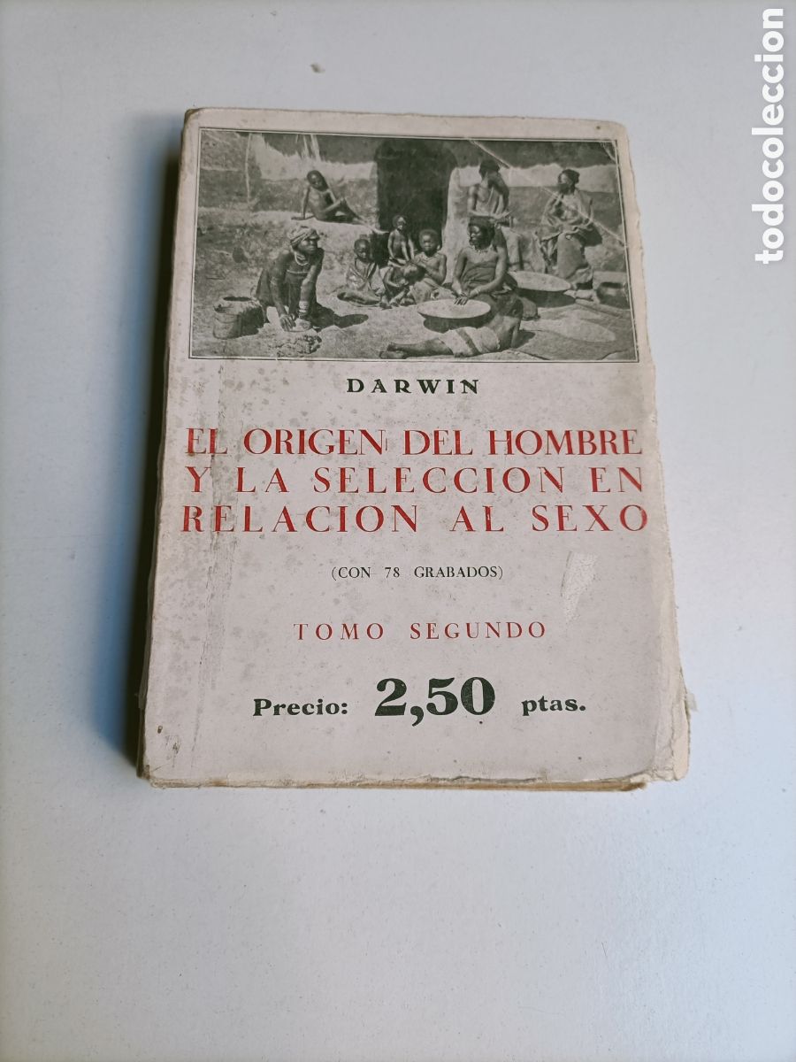 Libros de segunda mano: El origen del hombre y la selecci&oacute;n en relaci&oacute;n al sexo Darwin tomo segundo