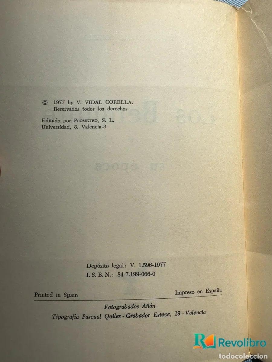 Libros de segunda mano: Los Benlliure y su &eacute;poca - 1&ordf; edici&oacute;n - Vicente Vidal Corella - Foto 3