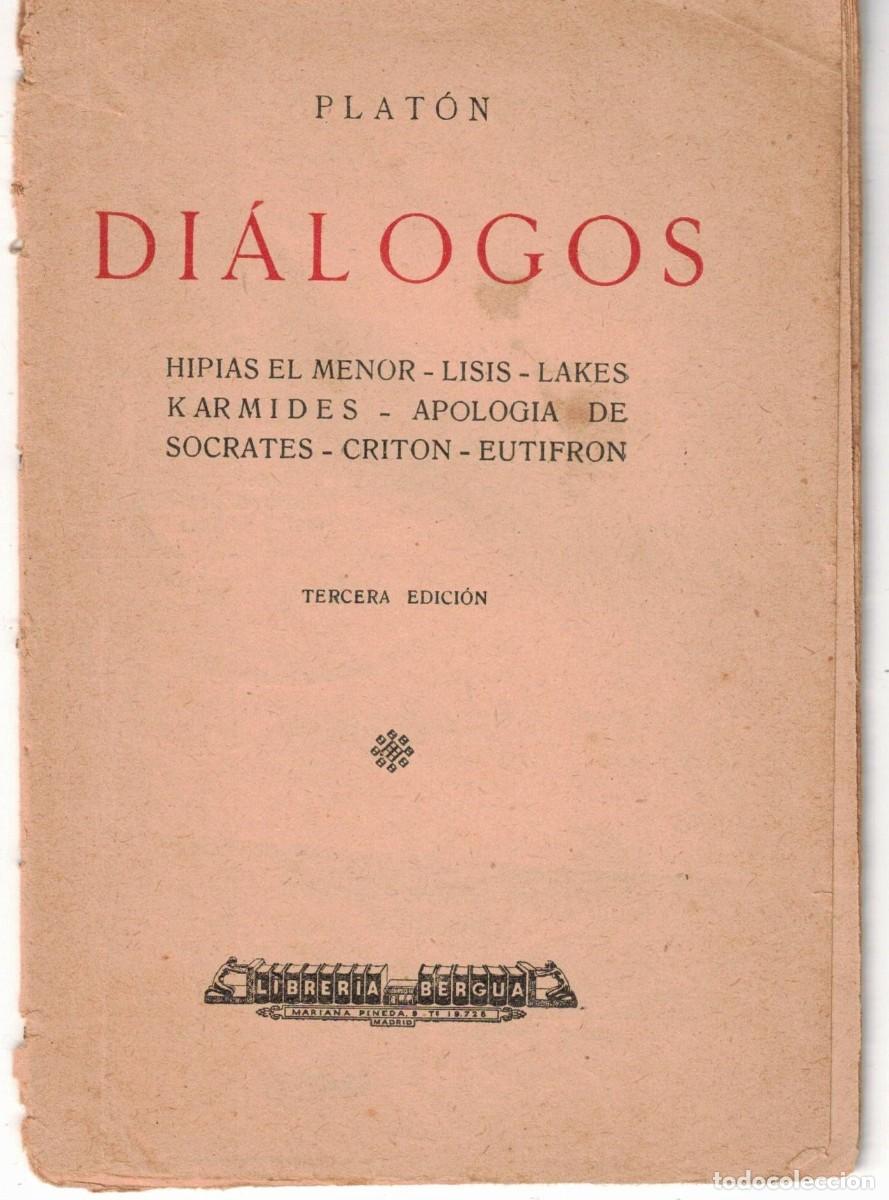 Libros de segunda mano: :::: SB19 - PLATON DIALOGOS - TERCERA EDICION