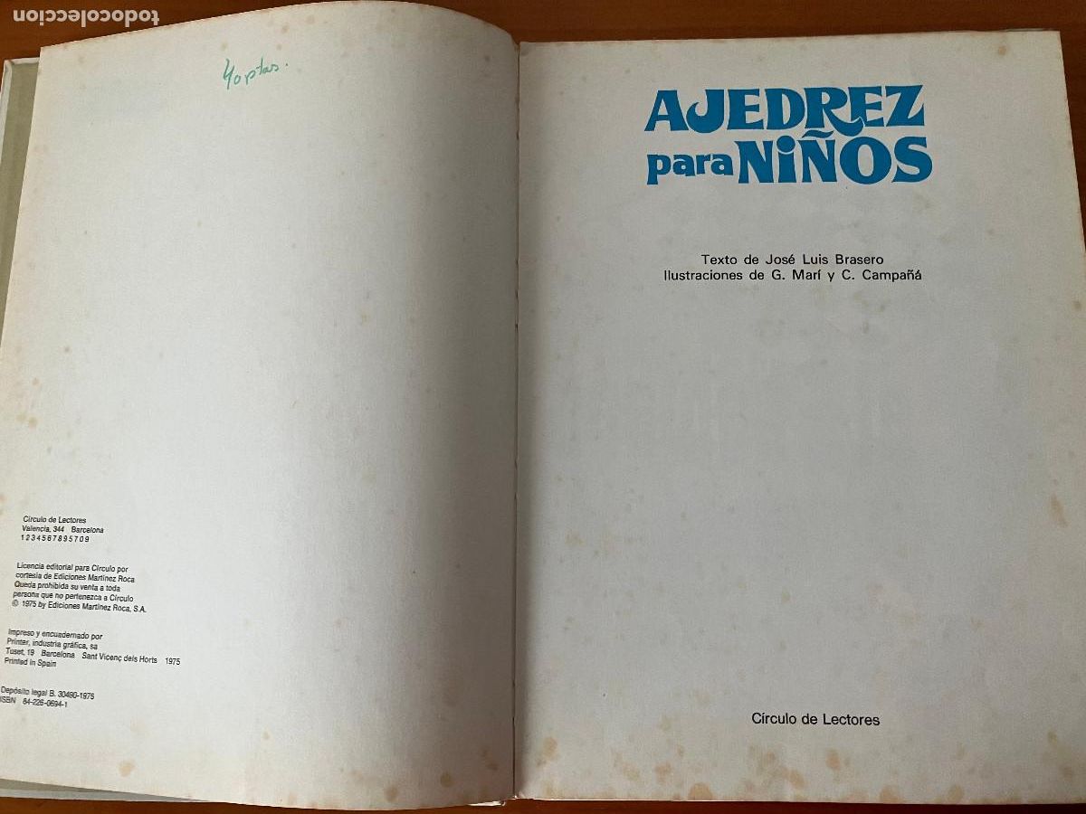 Libros de segunda mano: Ajedrez para ni&ntilde;os / Jos&eacute; Luis Brasero. C&iacute;rculo de Lectores - Foto 5