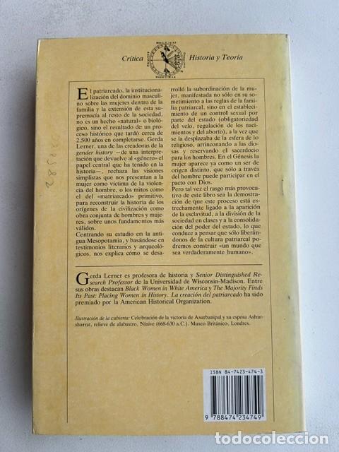 Libros de segunda mano: La creaci&oacute;n del patriarcado -Gerda Lerner- - Foto 2