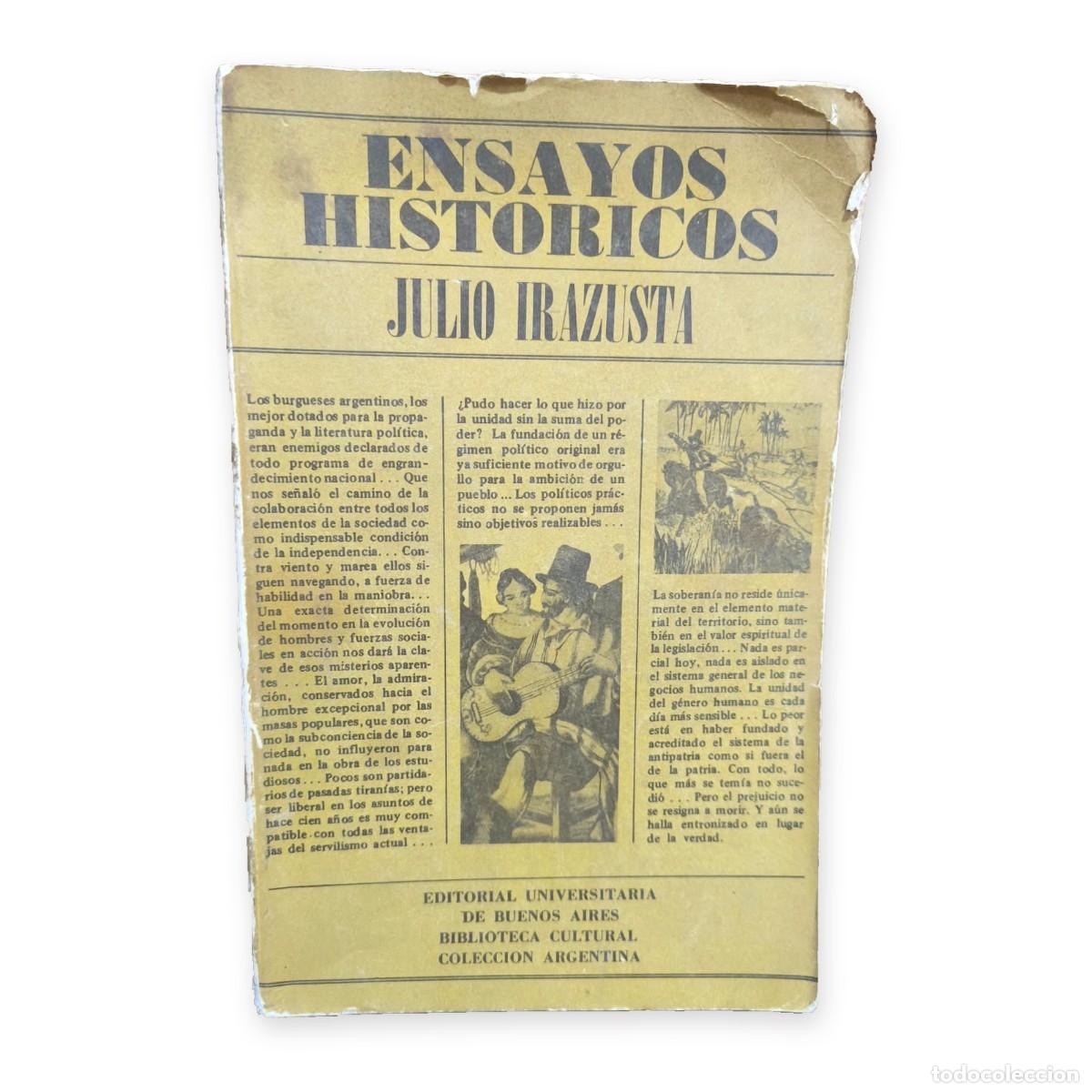 Libros de segunda mano: Julio Irazusta &mdash; Ensayos hist&oacute;ricos &mdash; LM - Foto 1