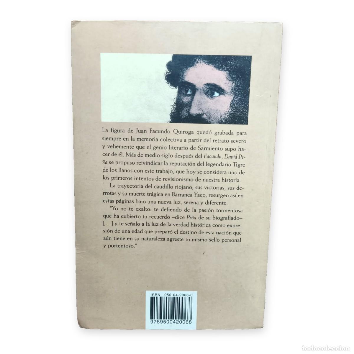 Libros de segunda mano: David Pe&ntilde;a &mdash; Juan Facundo Quiroga &mdash; LM - Foto 2