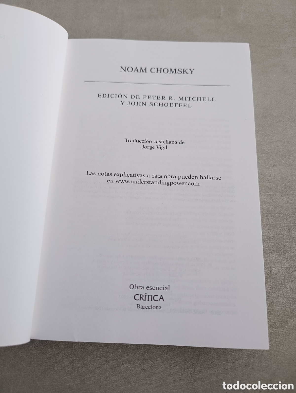 Libros de segunda mano: Obra esencial. Noam Chomsky. Editorial Cr&iacute;tica. - Foto 4