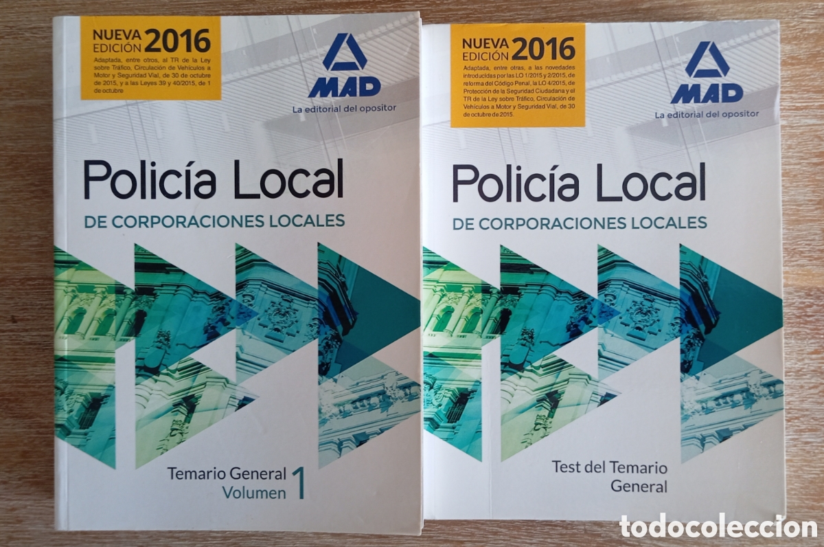 Libros de segunda mano: POLICIA LOCAL DE CORPORACIONES LOCALES TEMARIO 1 Y TEST