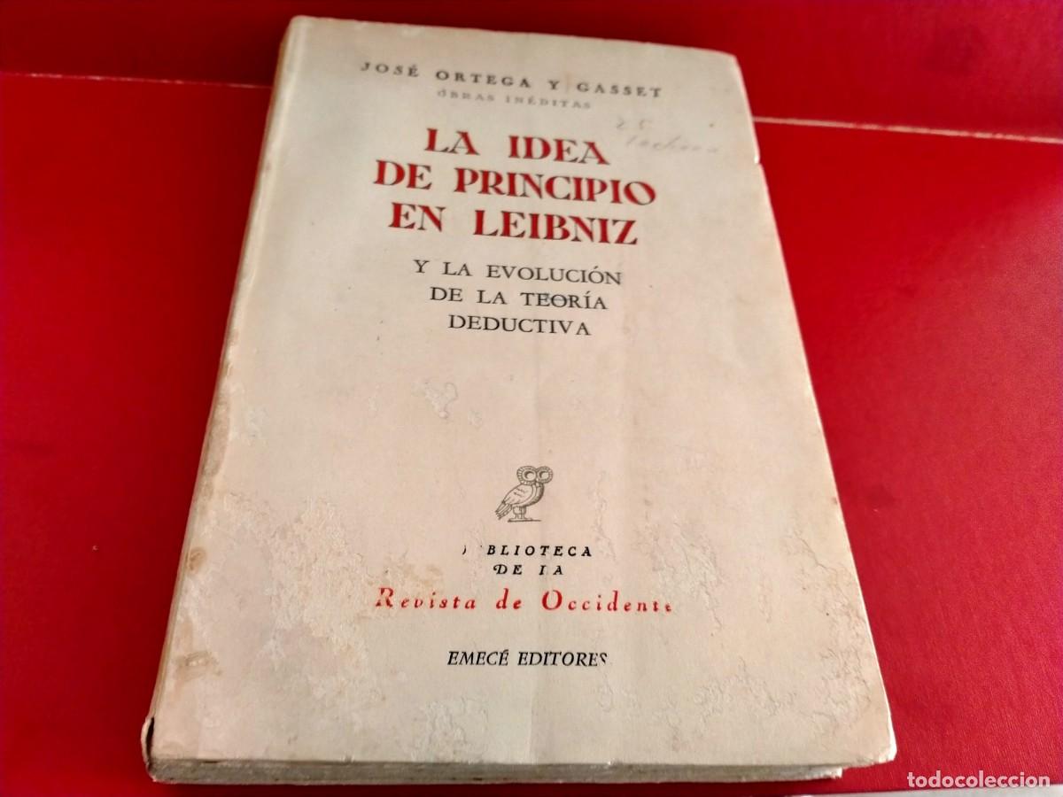 Libros de segunda mano: libro dela idea de principio en leibniz 1958 oertega yy gasset
