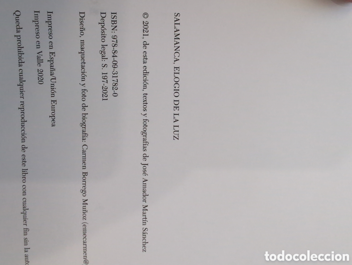 Libros de segunda mano: Salamanca elogio de la luz - Foto 2