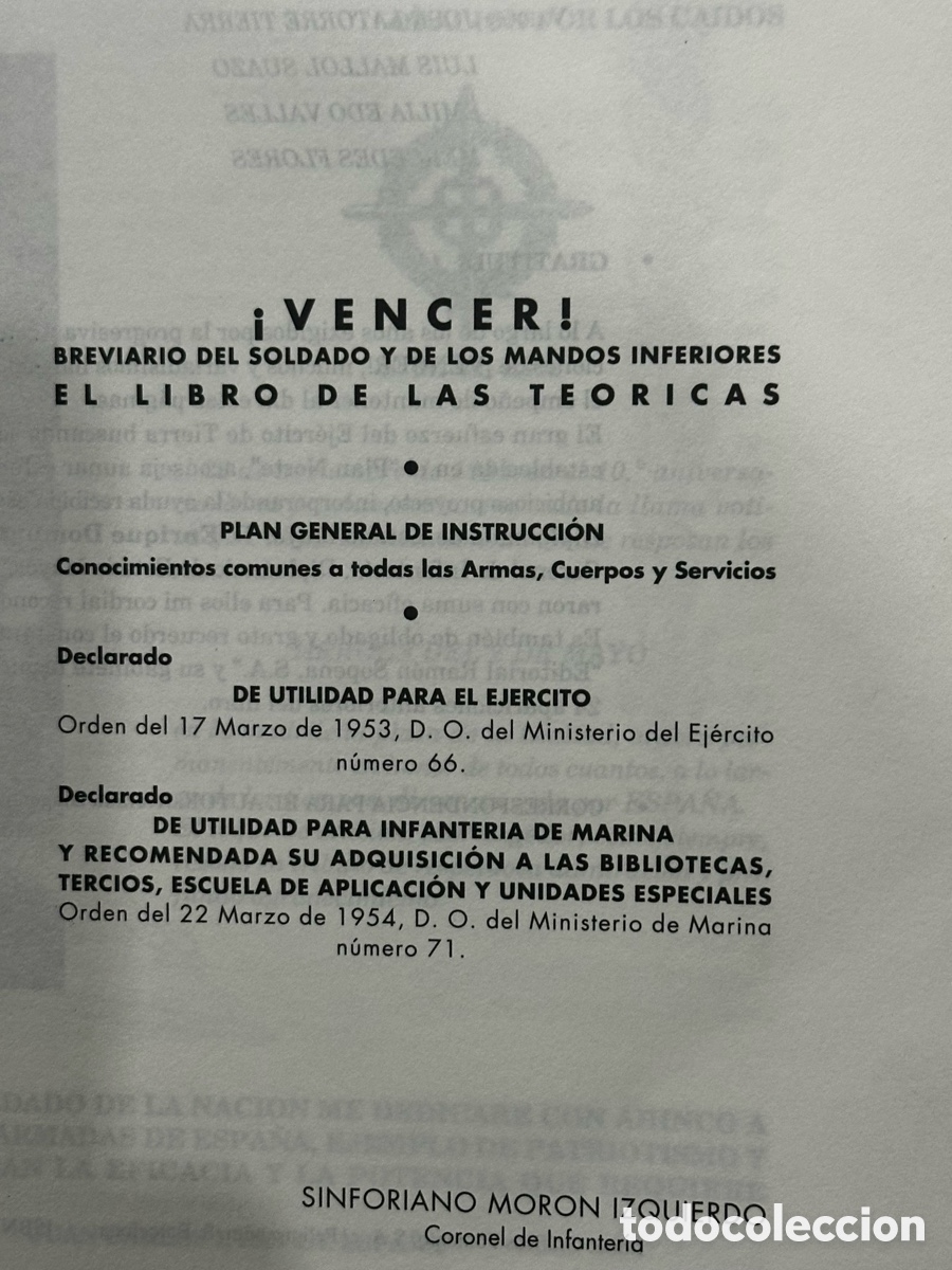 Libros de segunda mano: Vencer de Moron Izquierdo - Foto 2
