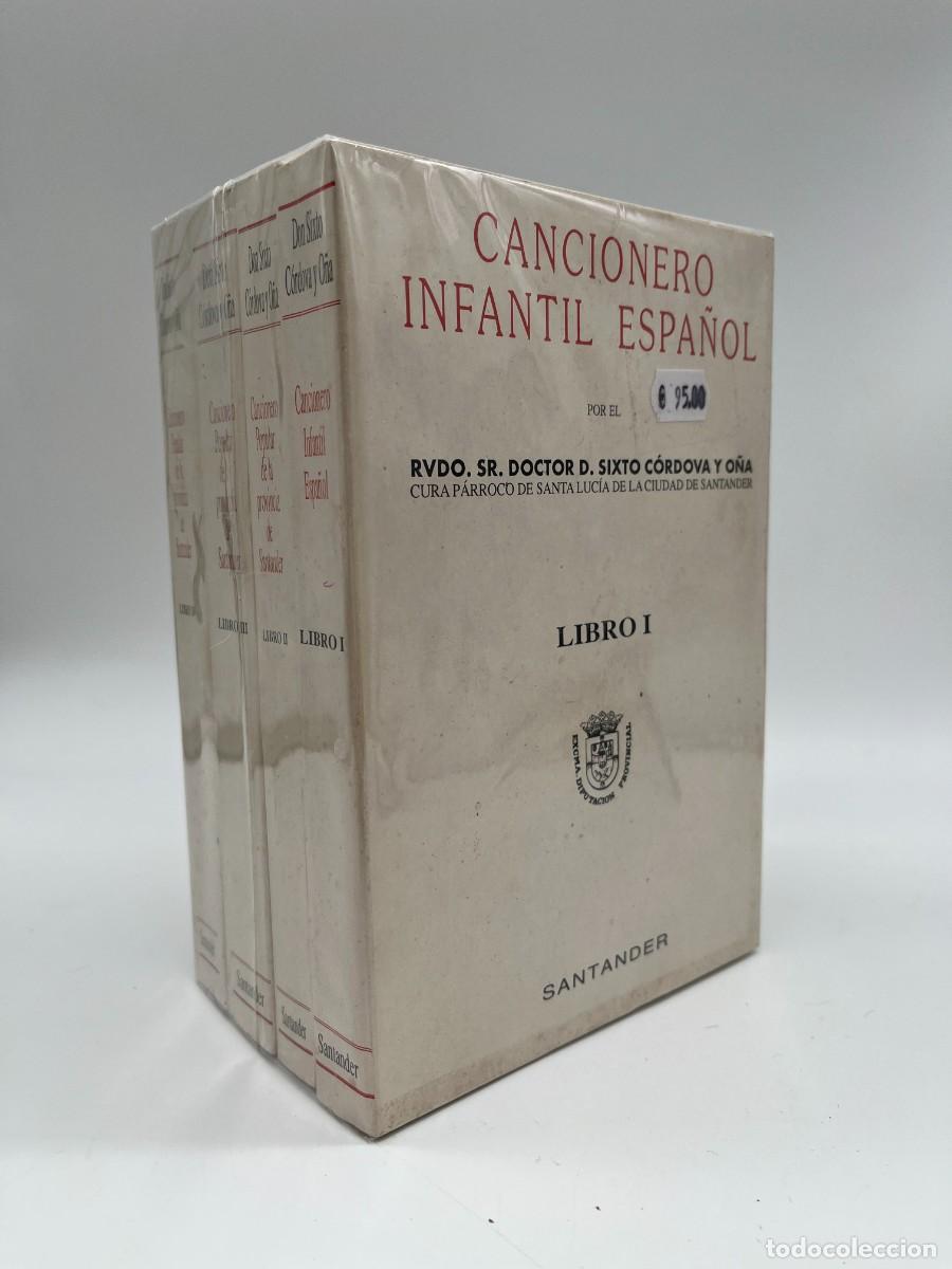 Libros de segunda mano: CANCIONERO INFANTIL ESPA&Ntilde;OL de Sixto C&oacute;rdova y O&ntilde;a (Ed. Santander) 4 tomos completo