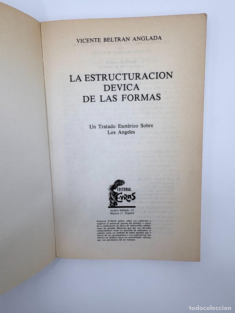 Libros de segunda mano: Estructuraci&oacute;n d&eacute;vica de las formas, Vicente Beltr&aacute;n Anglada - Ed. Eyras, 1982 - Foto 3