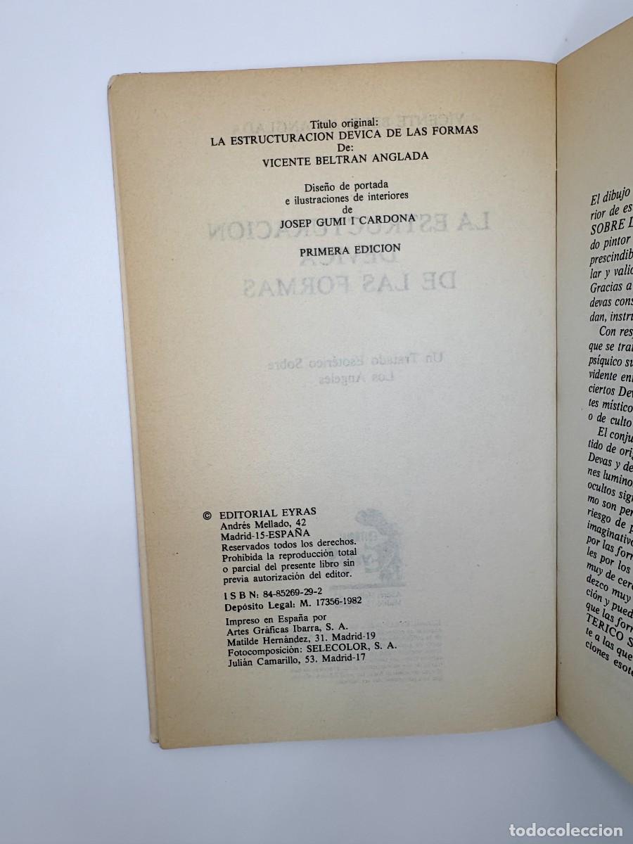 Libros de segunda mano: Estructuraci&oacute;n d&eacute;vica de las formas, Vicente Beltr&aacute;n Anglada - Ed. Eyras, 1982 - Foto 4