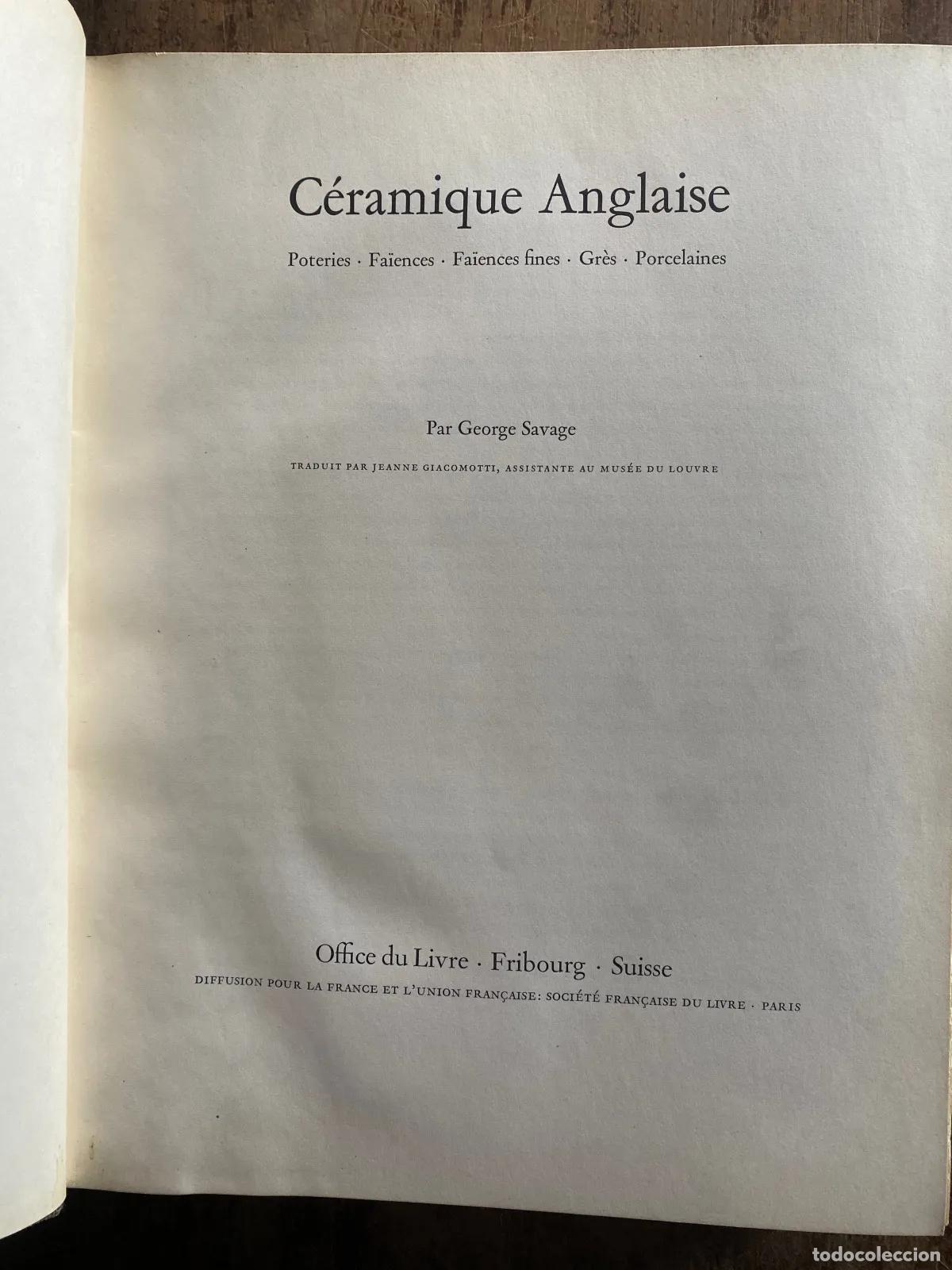 Libros de segunda mano: George Savage - Ceramique Anglaise