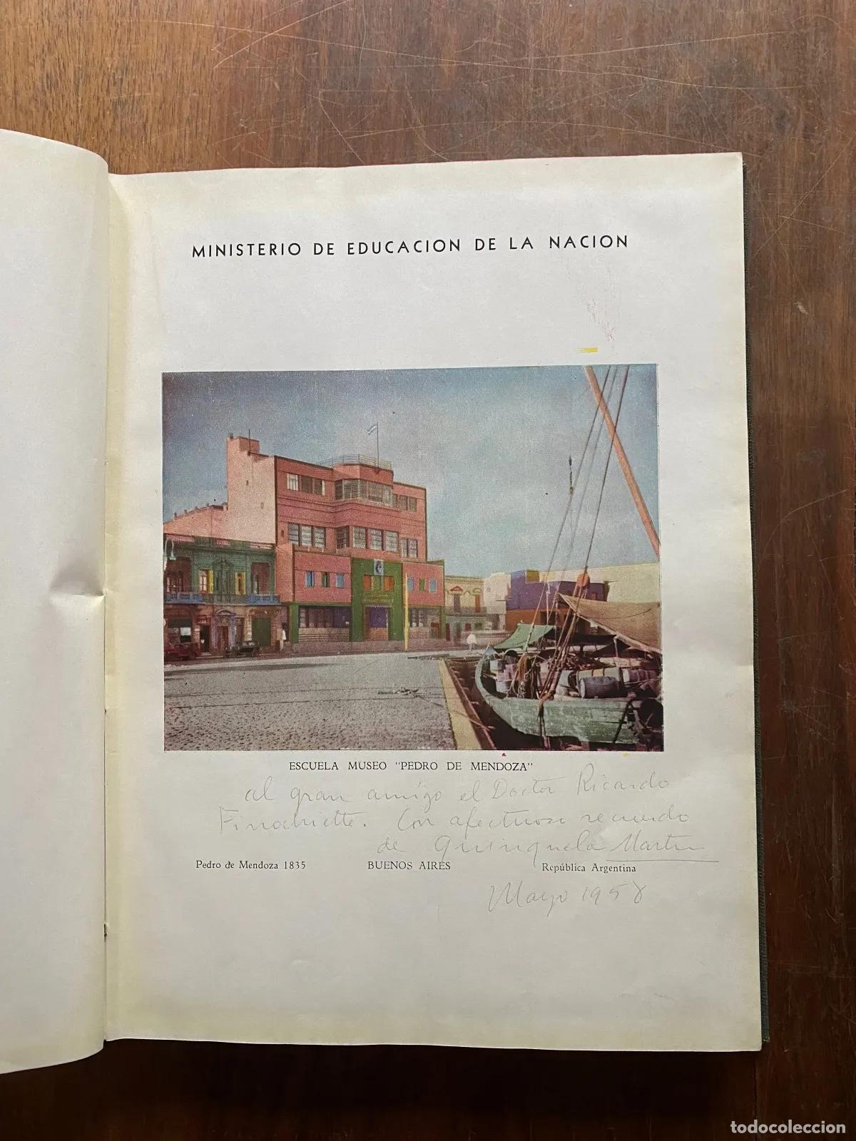 Livros em segunda m&atilde;o: Benito Quinquela Martin - Escuela Museo Pedro de Mendoza Firmado y dedicado a Ricardo Finocchieto