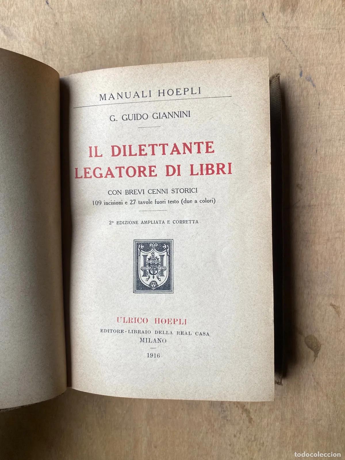 Libros de segunda mano: G. Guido Giannini - Il dilettante legatore di libri